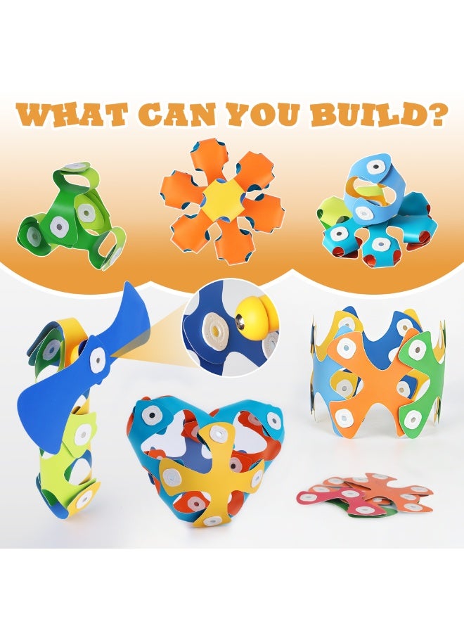 iMAGiClicks Flexible Magnetic Building Set for Kids, Magnetic Building Toys, Bendable Magnetic Tiles, STEM Educational Toy, Strong Magnets, Travel-Friendly Eid Gift, Ages 3+ (Travel Pack, 16, count) - Image 5